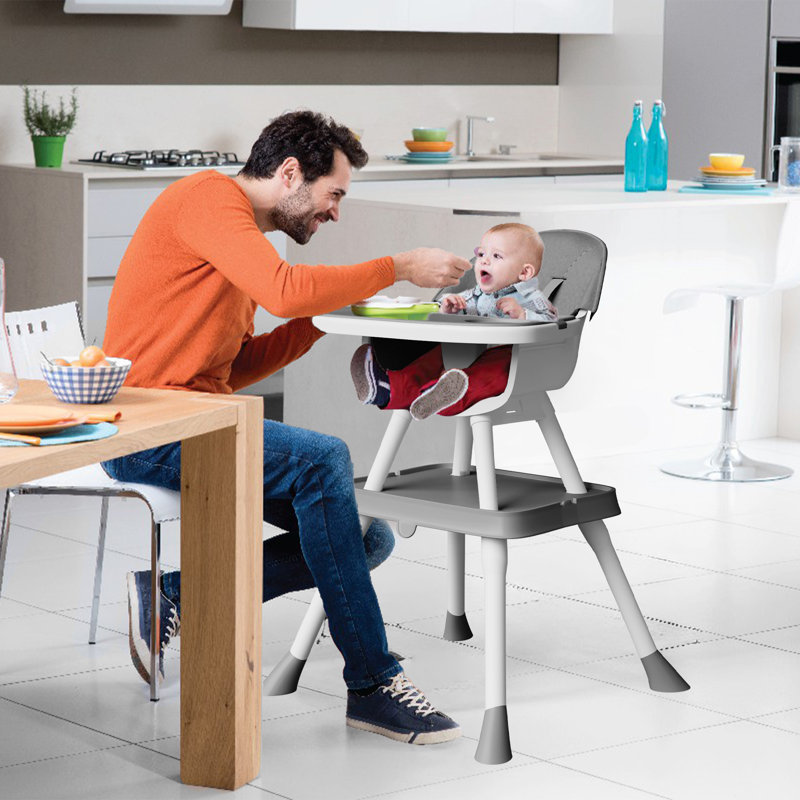 2 in 1 Baby High Chair Zoomie Kids Color Green